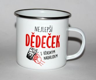 Plechový smaltový hrnek - Nejlepší dědeček